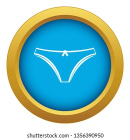 Panties icon blue vector isolated on white background for any design