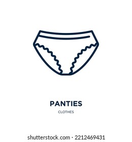 panties icon from clothes collection. Thin linear panties, underwear, fashion outline icon isolated on white background. Line vector panties sign, symbol for web and mobile