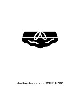 panties icon designed in solid black style and glyph style in fashion and accessories icon category