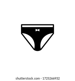 Icono de diseño plano. Símbolo de ropa interior femenino aislado en fondo blanco. Ilustración del vector