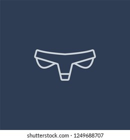 Panties icon. Panties linear design concept from Clothes collection. Simple element vector illustration on dark blue background.