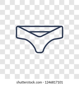 Panties icon. Trendy linear Panties logo concept on transparent background from Clothes collection