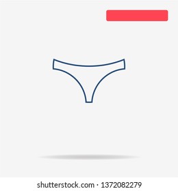 Panties icon. Vector concept illustration for design.