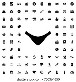 Panties icon vector isolated on white background. set of filled shopping icons.