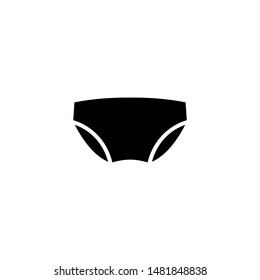 Panties Icon Vector , Template Best Emblem Isolated Illustration , Logo Design Male Female Fashion Icons , Clothes Outline Solid Background White

