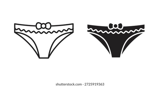 Iconos de bragas. Icono lineal de Vector aislado sobre fondo blanco.