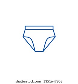 Panties line icon concept. Panties flat  vector symbol, sign, outline illustration.