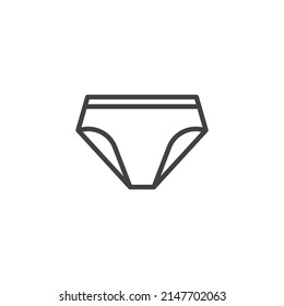 Panties Line Icon Linear Style Sign Stock Vector (Royalty Free ...