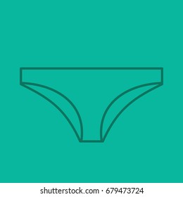 Panties linear icon. Thin line outline symbols on color background. Vector illustration