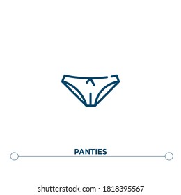 panties outline vector icon. simple element illustration. panties outline icon from editable clothes concept. can be used for web and mobile
