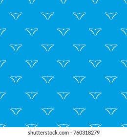 Panties pattern repeat seamless in blue color for any design. Vector geometric illustration
