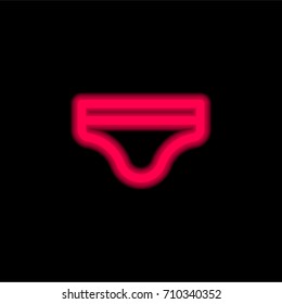 Panties red glowing neon ui ux icon. Glowing sign logo vector