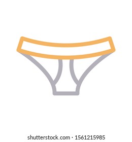 panties vector colour flat icon 