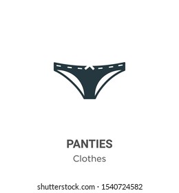 Panties vector icon on white background. Flat vector panties icon symbol sign from modern clothes collection for mobile concept and web apps design.