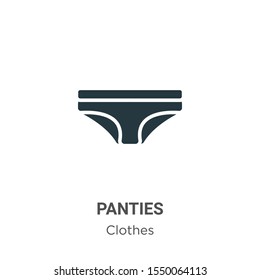 Panties vector icon on white background. Flat vector panties icon symbol sign from modern clothes collection for mobile concept and web apps design.