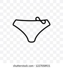 Panties vector linear icon isolated on transparent background, Panties transparency concept can be used for web and mobile