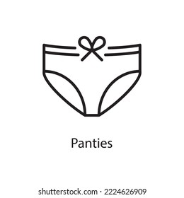 Panties  Vector Outline Icon Design illustration. Love Symbol on White background EPS 10 File