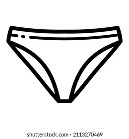 Panties For Women Flat Icon Isolated On White Background