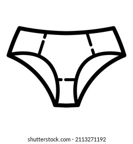 Panties For Women Flat Icon Isolated On White Background
