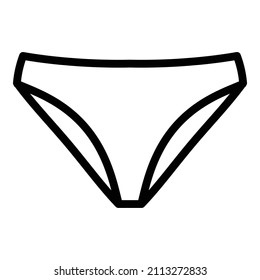 Panties For Women Flat Icon Isolated On White Background