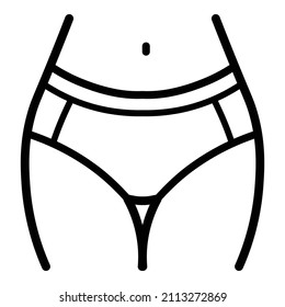 Panties For Women Flat Icon Isolated On White Background