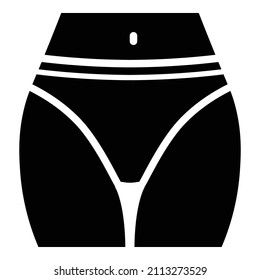 Panties For Women Flat Icon Isolated On White Background