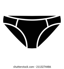 Panties For Women Icono Plano Aislado En Fondo Blanco