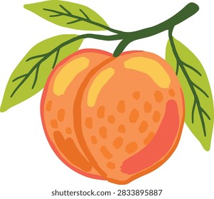 Panting Style Fresh Peach Fruit