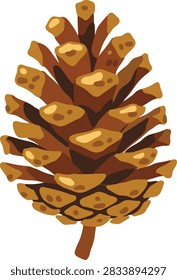 Panting Style Pine Cone Botanical
