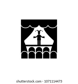 pantomime on stage icon. Element of theater and art illustration. Premium quality graphic design icon. Signs and symbols collection icon for websites, web design, mobile app on white background