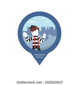 Pantomime Performing Pin Map