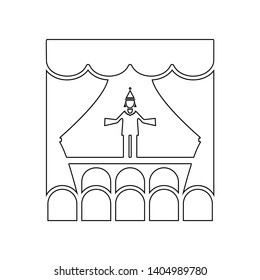 pantomime theater icon. Element of Theatre for mobile concept and web apps icon. Outline, thin line icon for website design and development, app development