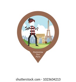 Pantomime Tour Paris Pin Map