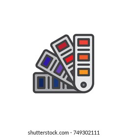 Pantone color filled outline icon, line vector sign, linear colorful pictogram isolated on white. Symbol, logo illustration. Pixel perfect vector graphics