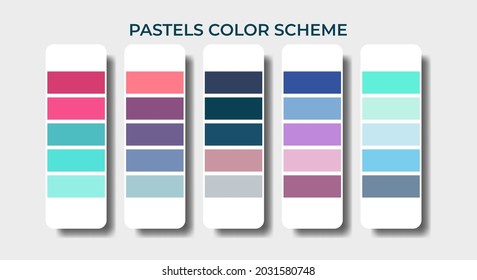 pantone color guide palette catalog samples pastels color in RGB HEX. neomorphism vector