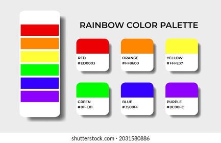pantone color guide palette catalog samples rainbow color in RGB HEX.