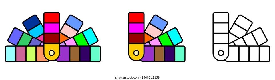 pantone paleta de guía de color catálogo muestras pasteles color en RGB HEX. neomorfismo Vector.