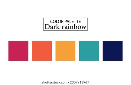 Pantone Color Guide Palette, Sample Catalog of Dark Rainbow Colors