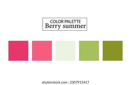 Paleta de ejemplo de la Guía de color Pantone Catálogo de colores de Berry de verano