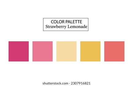 Pantone Color Guide Palette, Sample Catalog of Strawberry Lemonade Colors