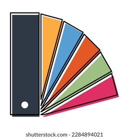 Pantone color icon, colorful graphic catalog symbol, color template web vector illustration .