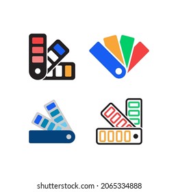 Pantone color icon set design template vector isolated illustration