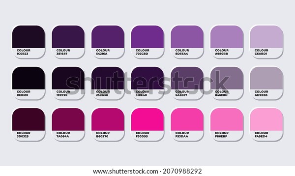 Pantone Colour Palette Catalog Samples Purple Stock Vector (Royalty ...