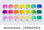 Pantone Gradient Colour Palette Catalog Samples in RGB or HEX Pastel and Neon