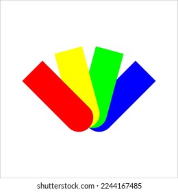 Pantone icon. color palette guide, colour swatch. vector illustration isolated on white background