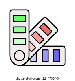 Pantone icon. color palette guide, colour swatch. vector illustration isolated on white background