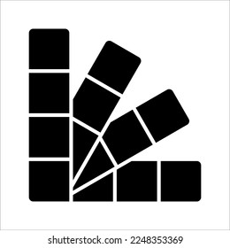Pantone icon. color palette guide, colour swatch. vector illustration isolated on white background