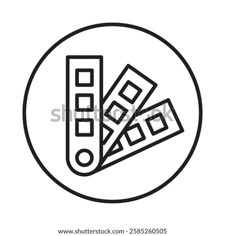 Pantone icon Isolated flat vector in outline