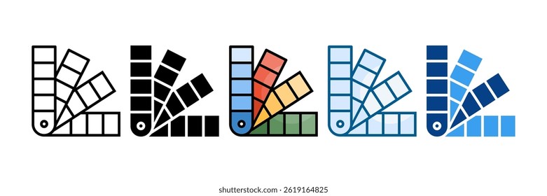 Pantone Icon Set Colección de Estilo Múltiple