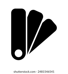 Icono de Pantone. signo para concepto móvil y color de Diseño web editable